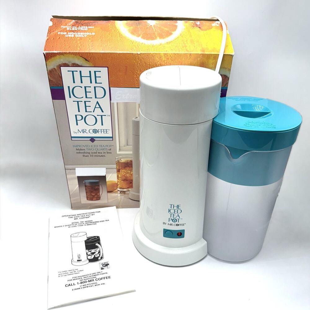 Mr Coffee Iced Tea Pot 2 Qt Pitcher NO LID Maker Brewer TM1.7 Turquoise Tested - Picture 2 of 6